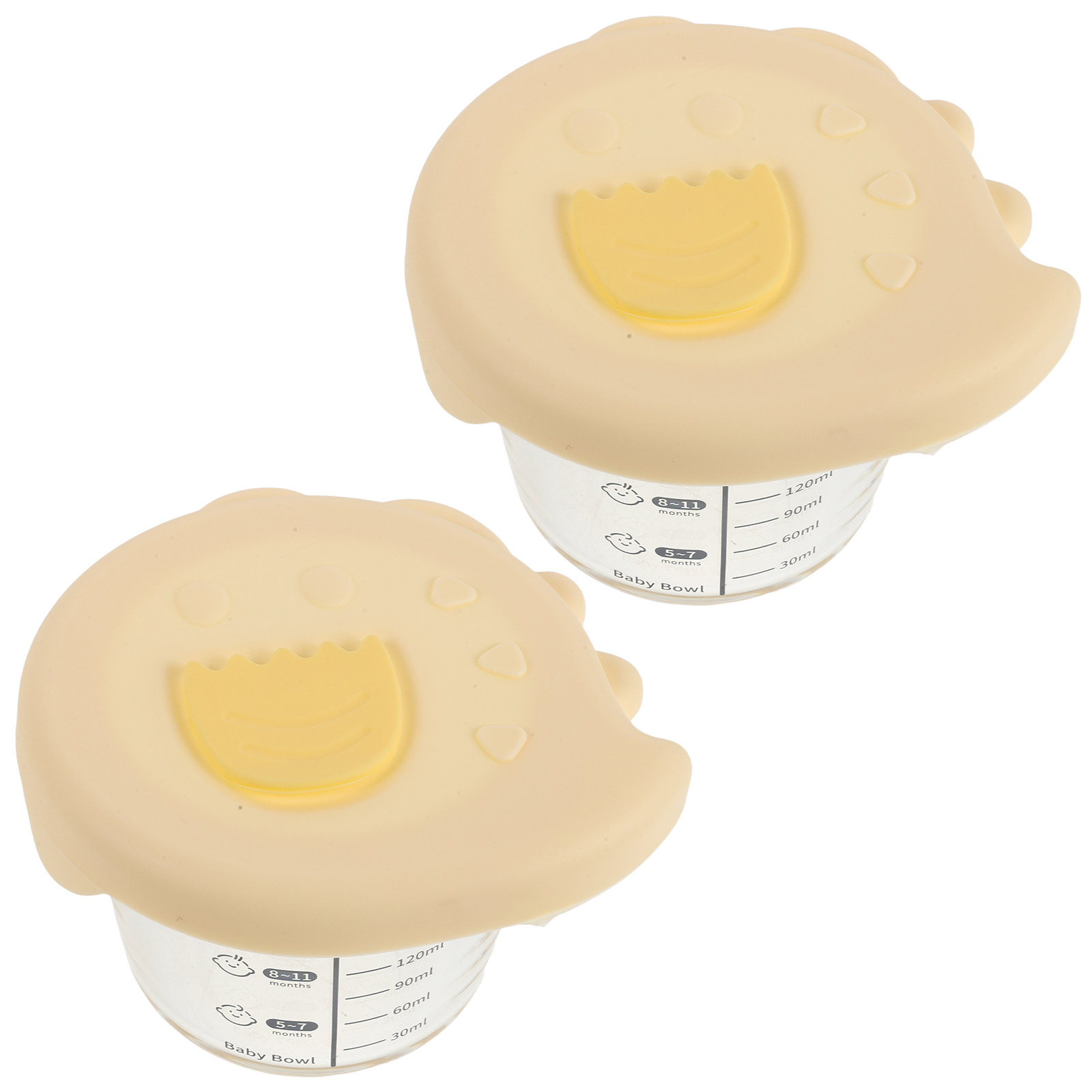 Meal Prep Bowl - 2Pcs Baby Food Storage Bowls Glass