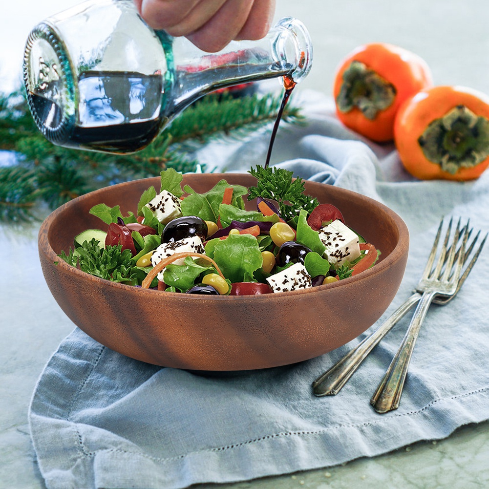 Wood Serving Bowls Wooden Snac - Meal Prep Bowl recension och pris