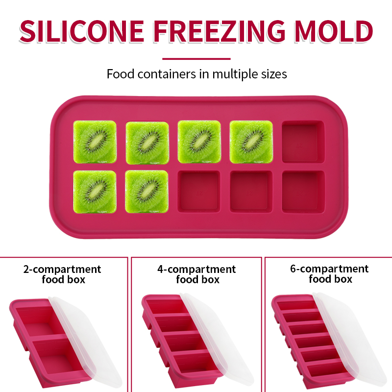 2 Or 3-Piece Silicone Freezer  - Meal Prep Template recension och pris