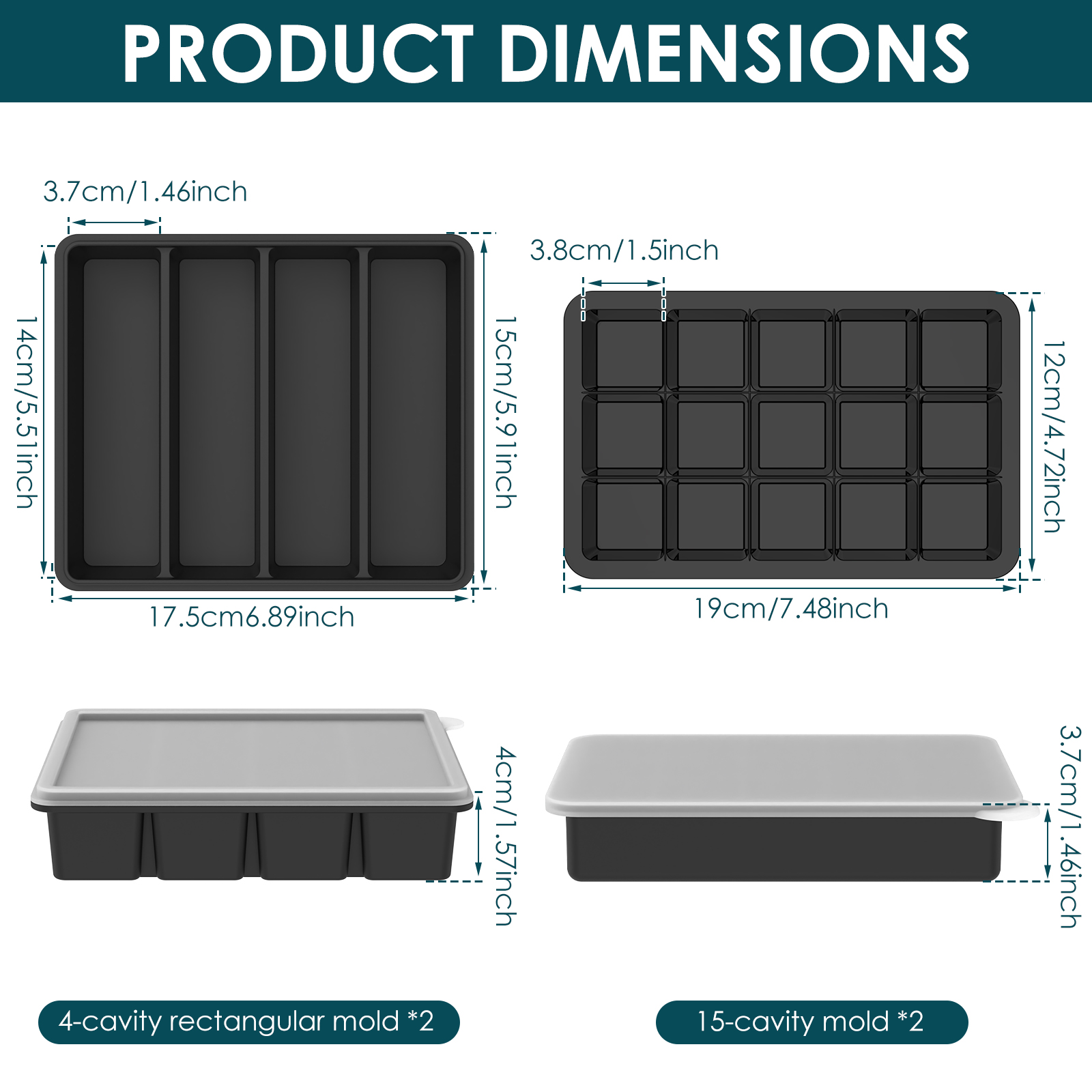 4 Pack Silicone Freezer Tray w - Meal Prep Template recension och pris