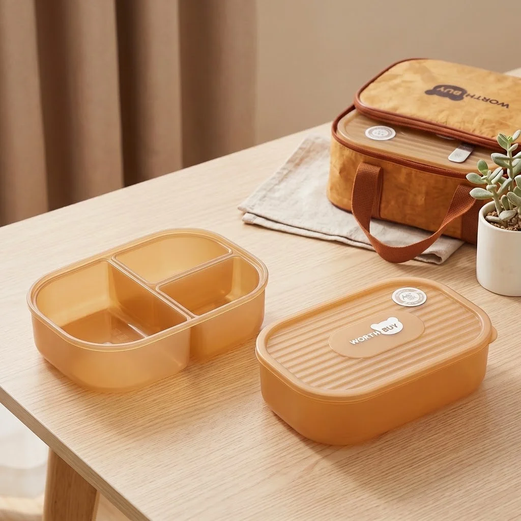 Kids Bento Lunch Box 3 Compart - Meal Prep Or Prep Meal recension och pris