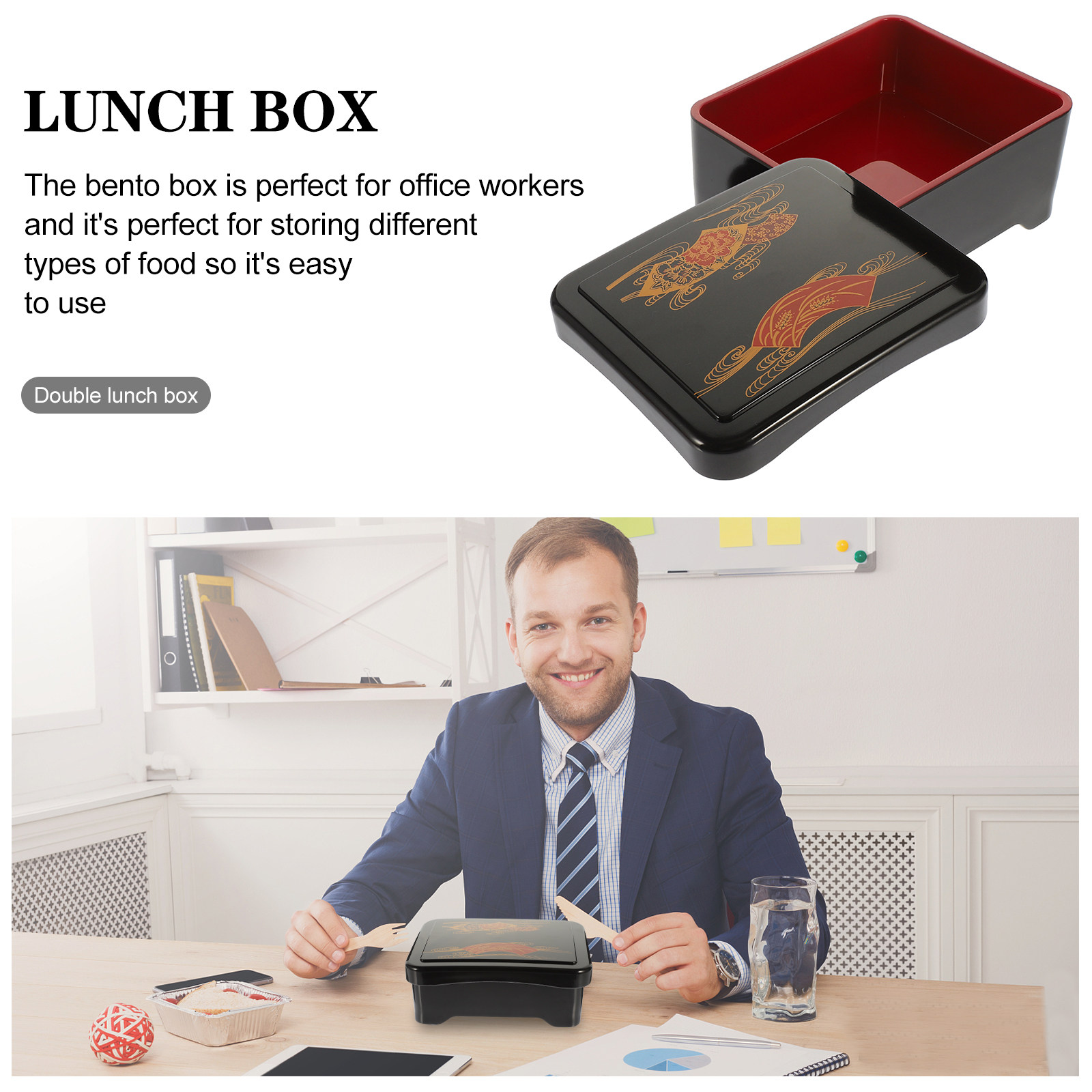 Heavy Duty Bento Box Food Grad - Meal Prep With Rice recension och pris