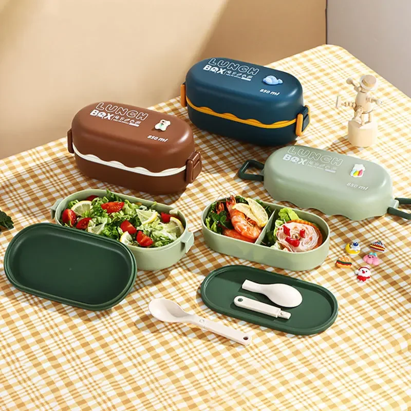 850ML Lunch Box Double-layer P - Meal Prep Bowl recension och pris